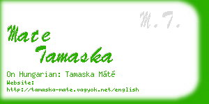 mate tamaska business card