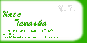 mate tamaska business card